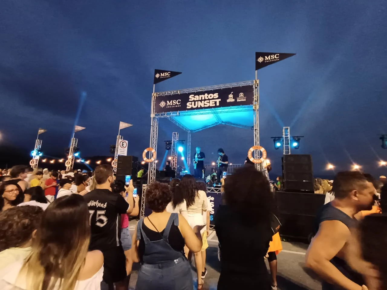 Santos Sunset MSC 2025 — arena beira-mar da Cape Eventos